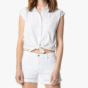 Joes Jeans Ozzie 4" Cutoff White NWOT